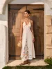 Floral Print Backless Halter Dress sold by COMMENSE