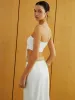 Lace Insert Tassel Hem Tube Top sold by COMMENSE