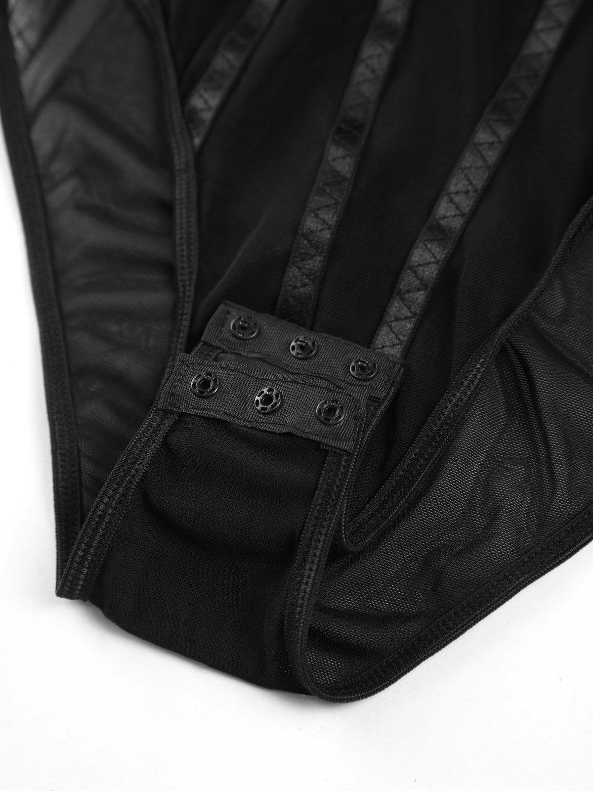 Knot Front Bustier Mesh Bodysuit sold by COMMENSE product image thumbnail 3