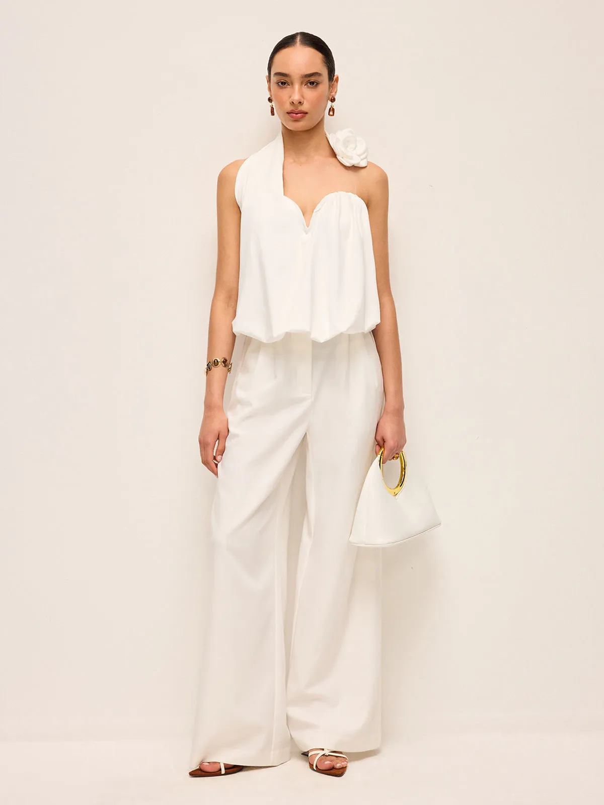 3D Floral Embellished Halter Top sold by COMMENSE product image thumbnail 5