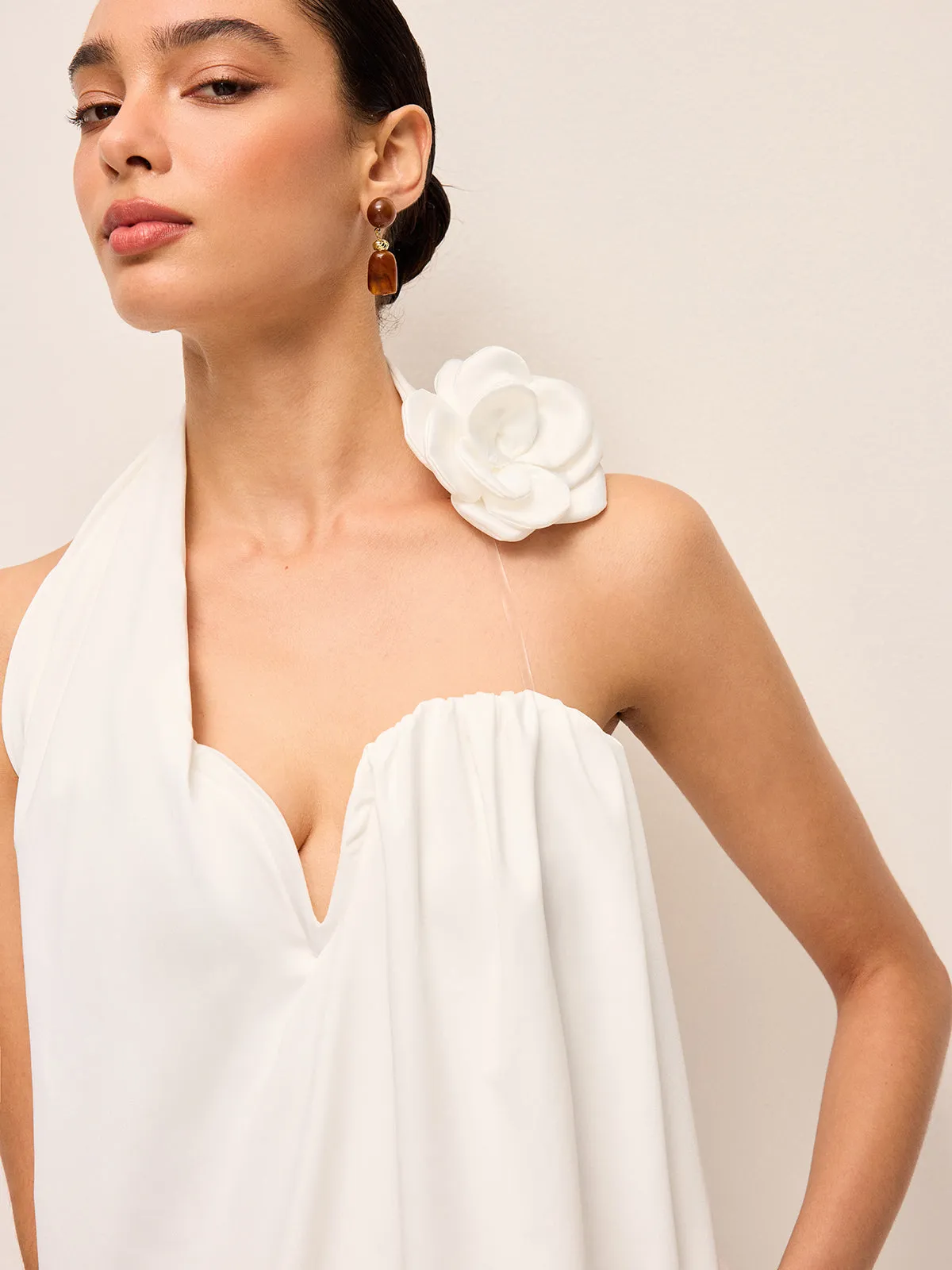 3D Floral Embellished Halter Top sold by COMMENSE product image thumbnail 2