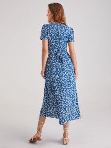 Sweetheart V-Neck Daisy Midi Dress sold by COMMENSE