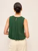 Pleated Cotton & Linen Sleeveless Top sold by COMMENSE