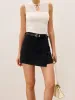 Mid-Waist Belted Wrap Skort sold by COMMENSE