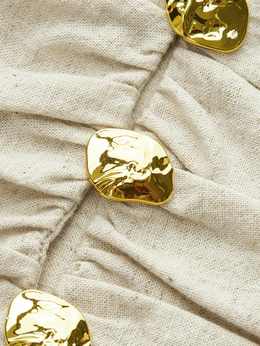 Cotton & Linen Kimono Sleeve Button Top sold by COMMENSE product image thumbnail 4