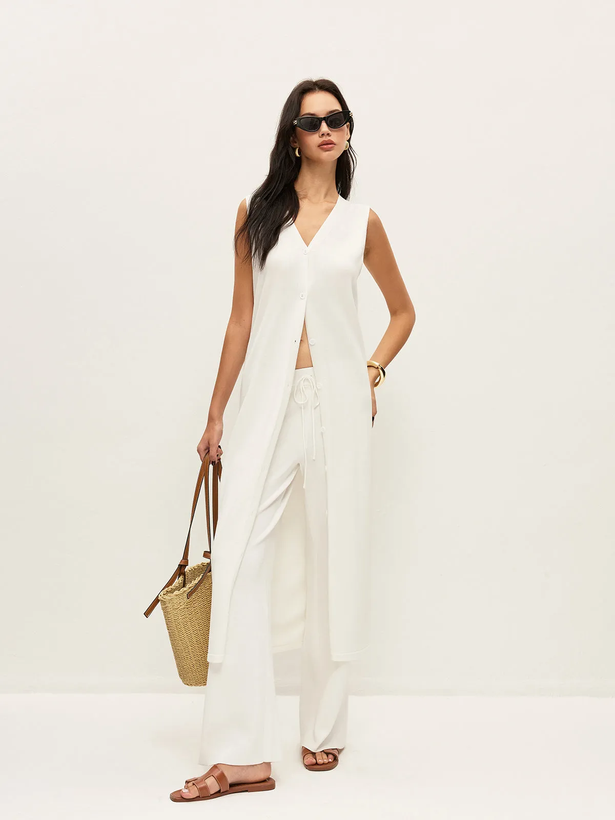 Buttoned Vest Knitted Pants Set sold by COMMENSE product image thumbnail 4