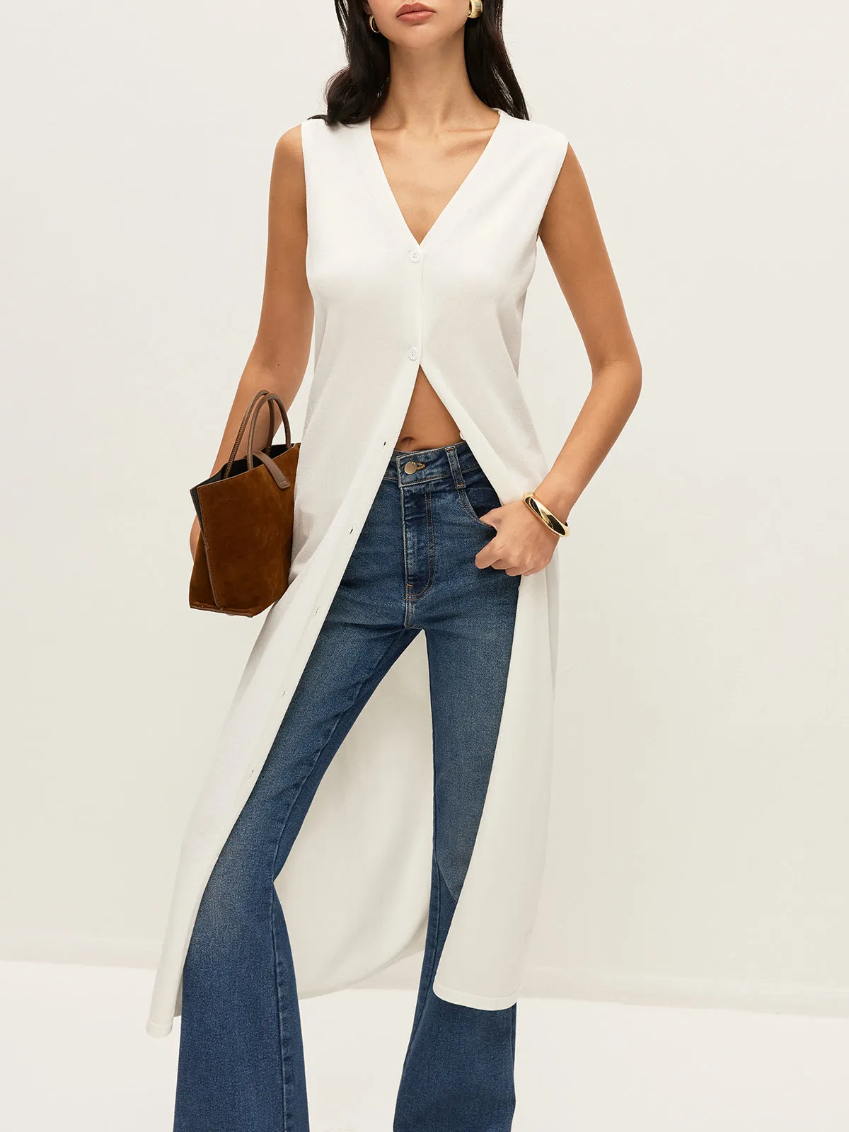 Buttoned Vest Knitted Pants Set sold by COMMENSE product image thumbnail 2