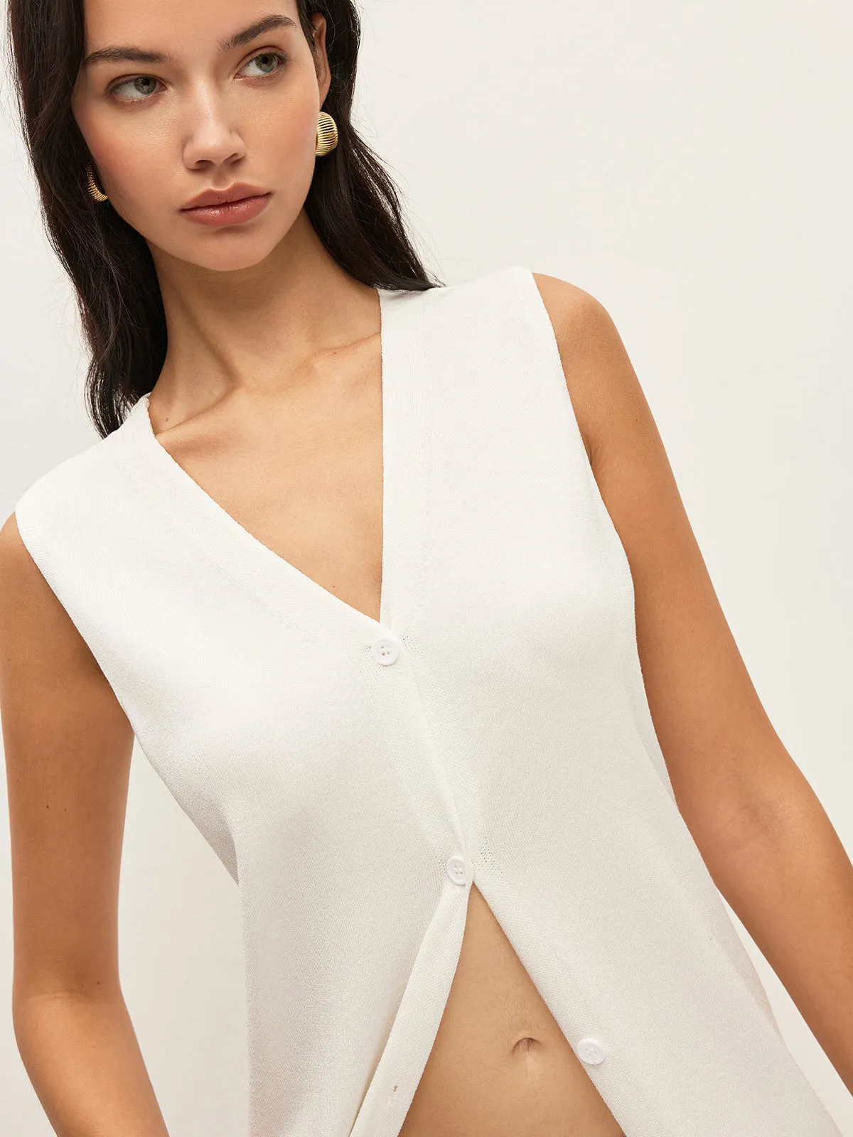 Buttoned Vest Knitted Pants Set sold by COMMENSE product image thumbnail 3