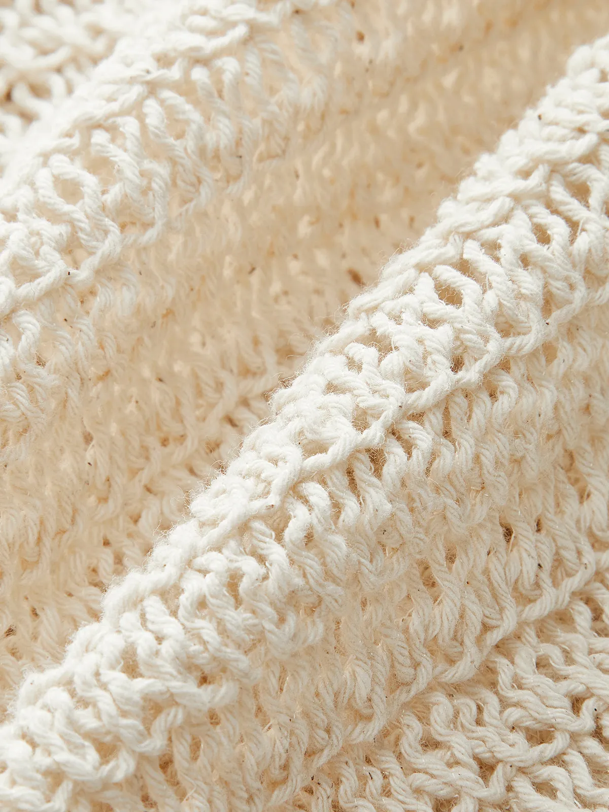 Cotton Crochet Knit Buttoned Top sold by COMMENSE product image thumbnail 5