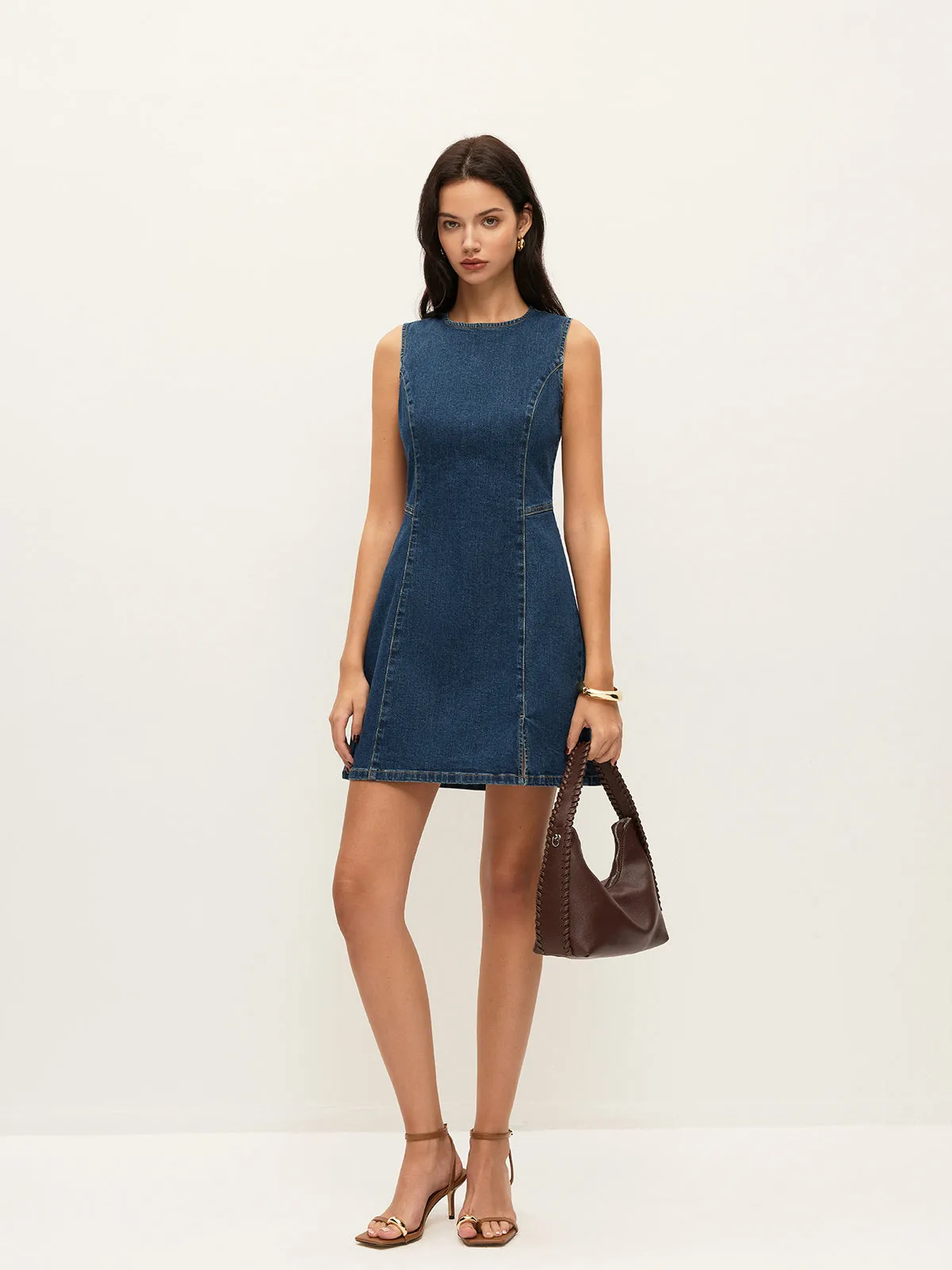 Sleeveless Denim Dress sold by COMMENSE product image thumbnail 2