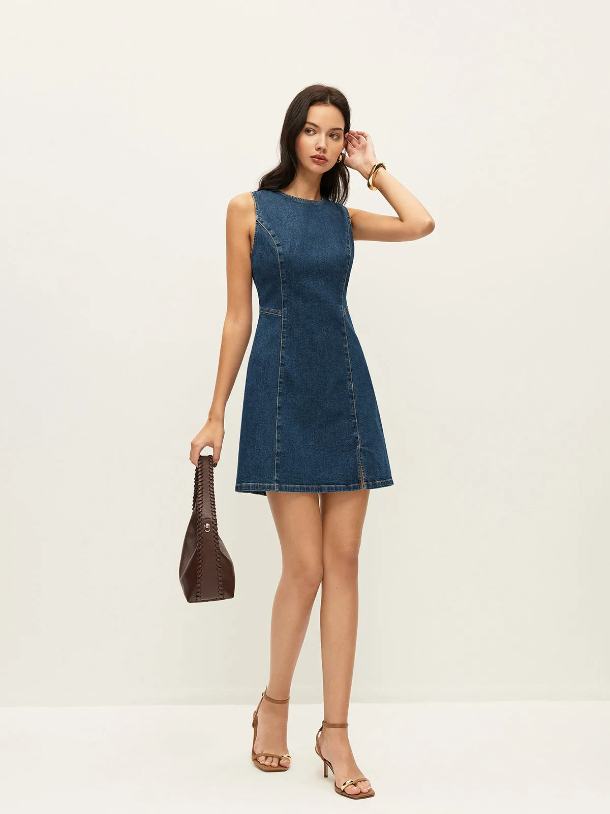 Sleeveless Denim Dress sold by COMMENSE product image thumbnail 3