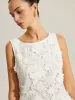 Floral Embroidered Sleeveless Lace Top sold by COMMENSE