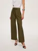 Mid-Waist Belted Straight-Leg Pants sold by COMMENSE