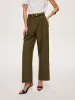 Mid-Waist Belted Straight-Leg Pants sold by COMMENSE
