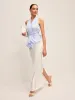 Cotton Draped Wrap Top With Back Bow sold by COMMENSE