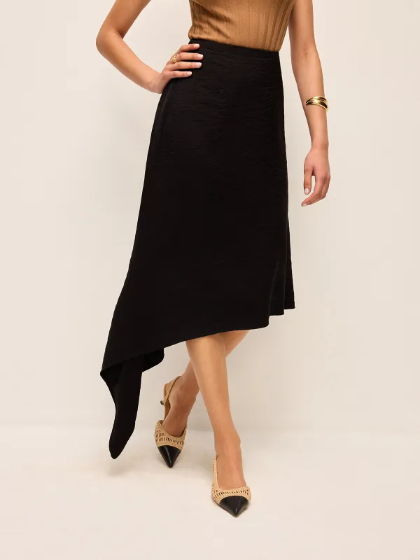 Asymmetric Hem Skirt sold by COMMENSE