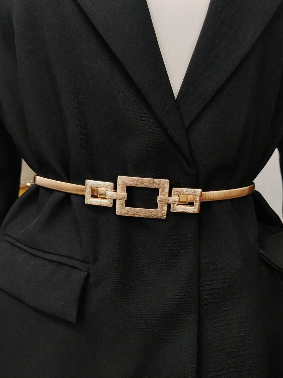 Geometric Golden Waist Belt sold by COMMENSE product image thumbnail 2