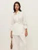 Cotton & Linen Wrap Shirt sold by COMMENSE