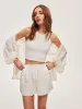 Semi-Sheer Floral Shorts Set sold by COMMENSE