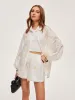 Semi-Sheer Floral Shorts Set sold by COMMENSE