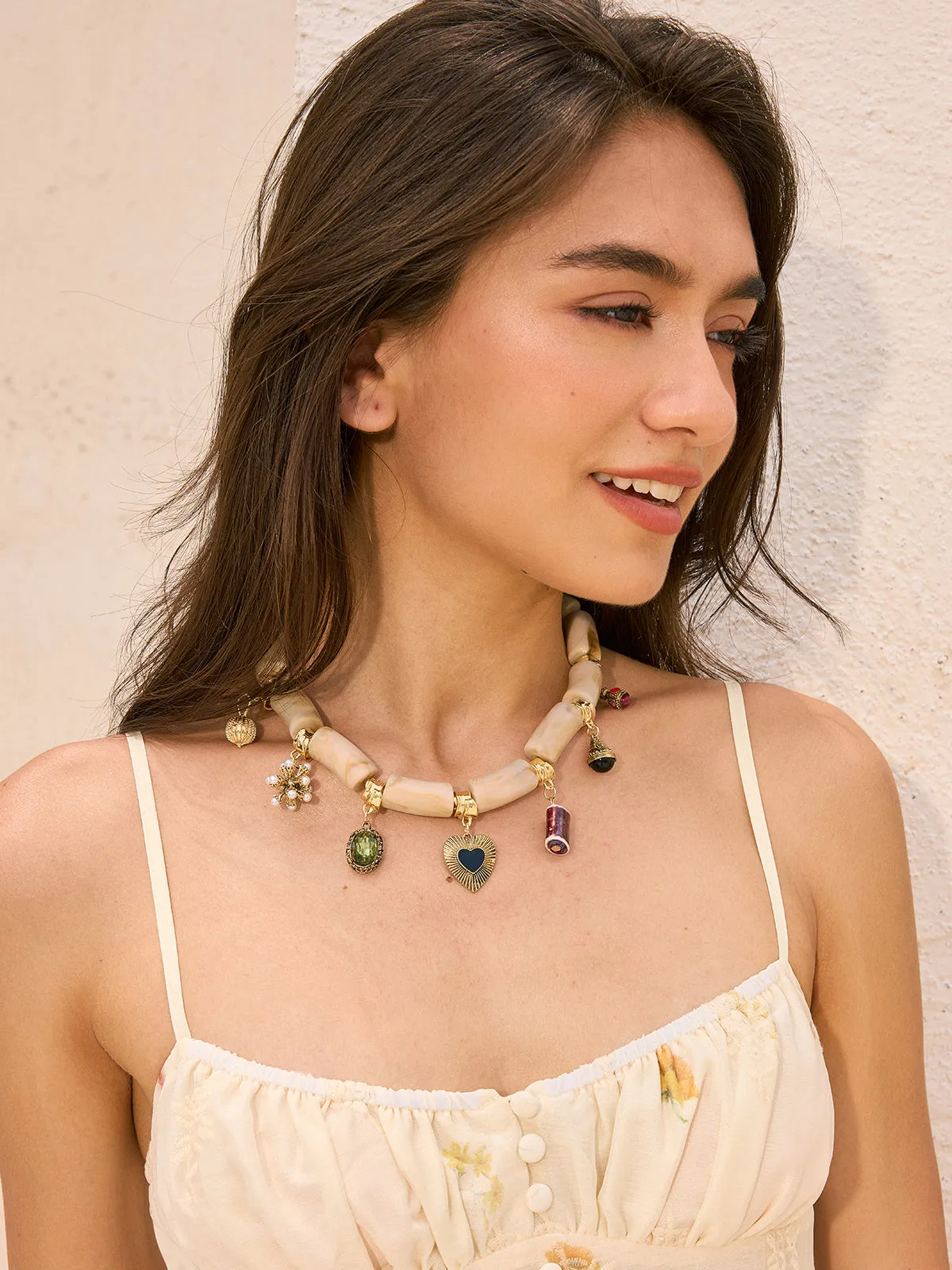 Charm Pendant Beaded Necklace sold by COMMENSE product image thumbnail 3