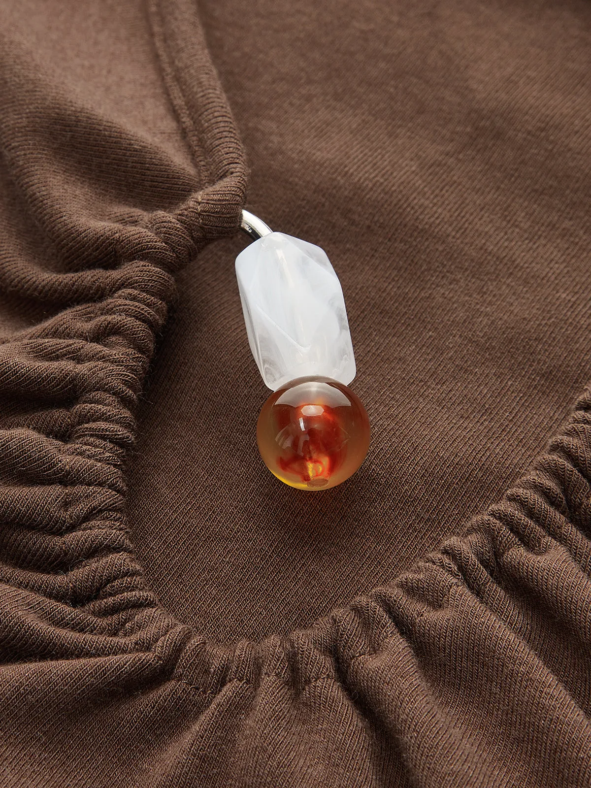 Asymmetrical Ruched Top With Button Detail sold by COMMENSE product image thumbnail 3