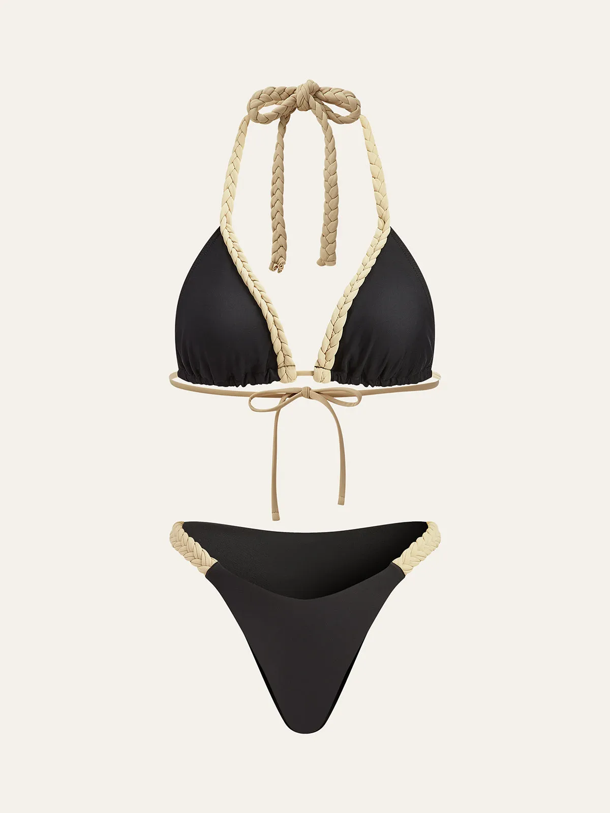 Braided Strap Bikini Set sold by COMMENSE