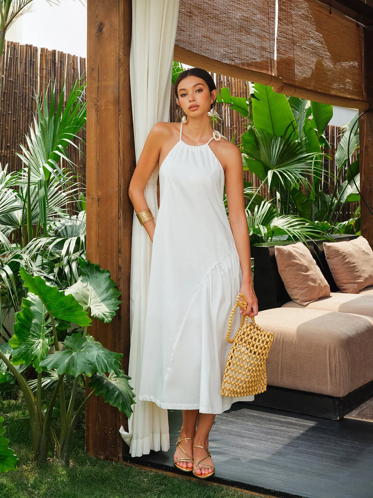 Macrame Back Halter Dress sold by COMMENSE product image thumbnail 2