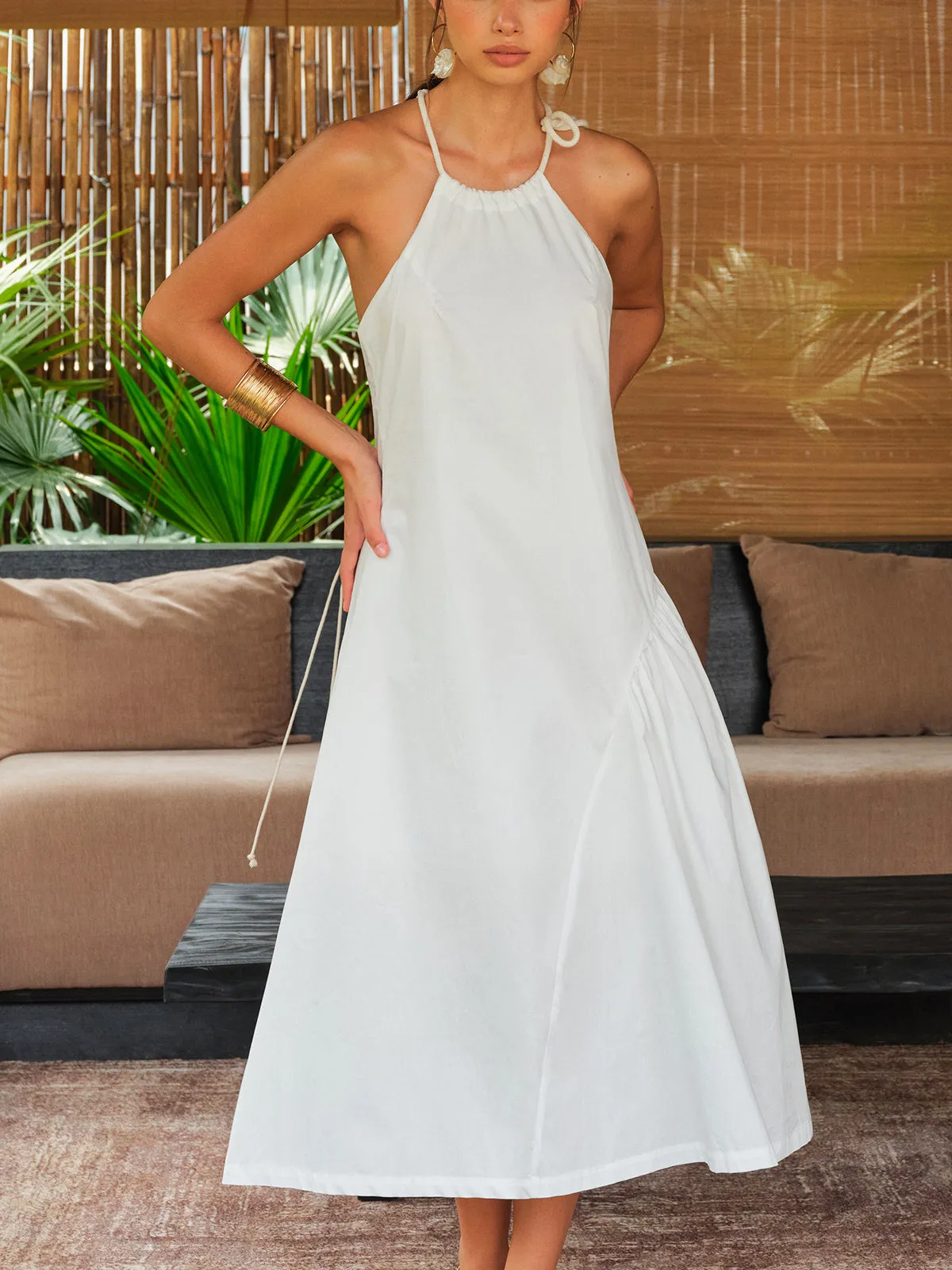 Macrame Back Halter Dress sold by COMMENSE product image thumbnail 3