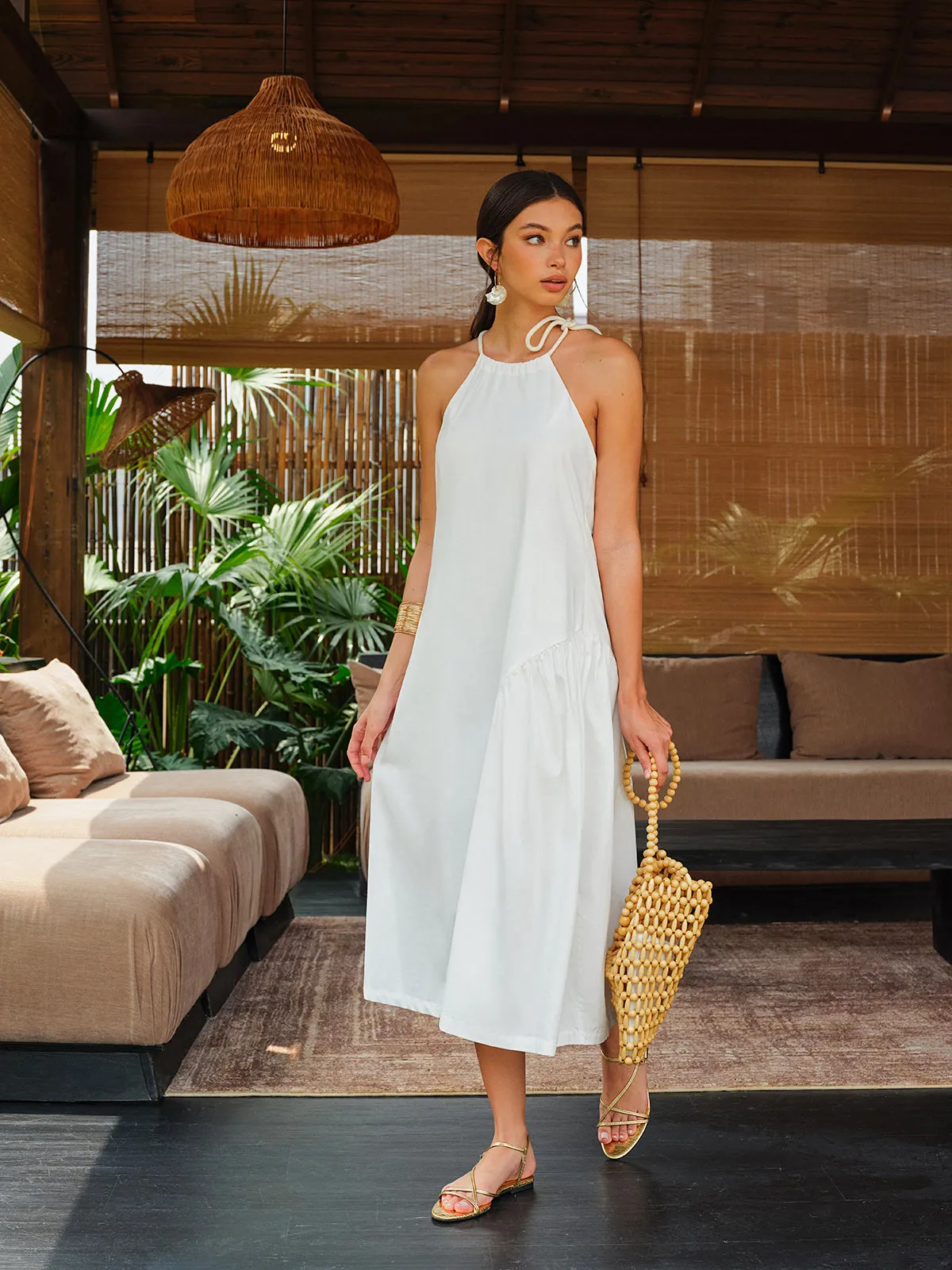 Macrame Back Halter Dress sold by COMMENSE product image thumbnail 4