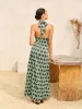 Halter Neck Keyhole Dress sold by COMMENSE