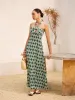 Halter Neck Keyhole Dress sold by COMMENSE