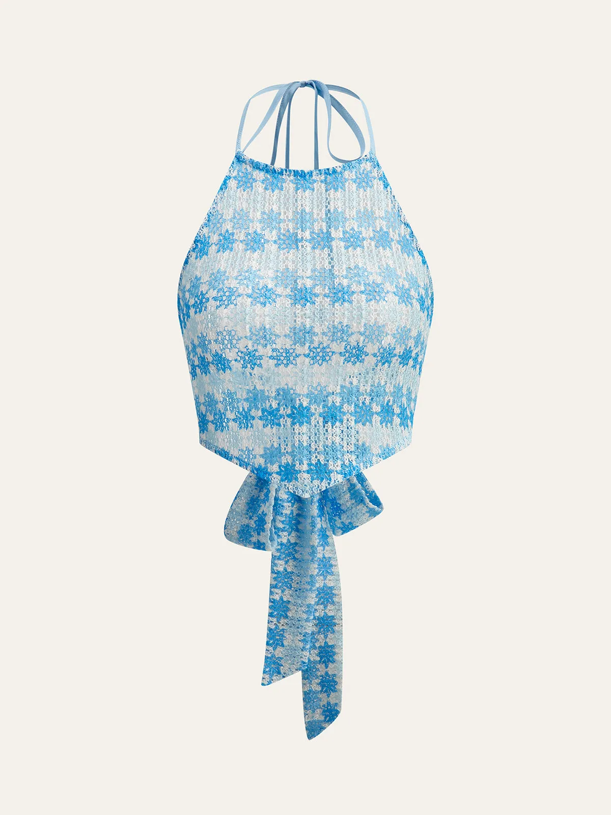 Tie-Back Crochet Halter Pants Set sold by COMMENSE product image thumbnail 2