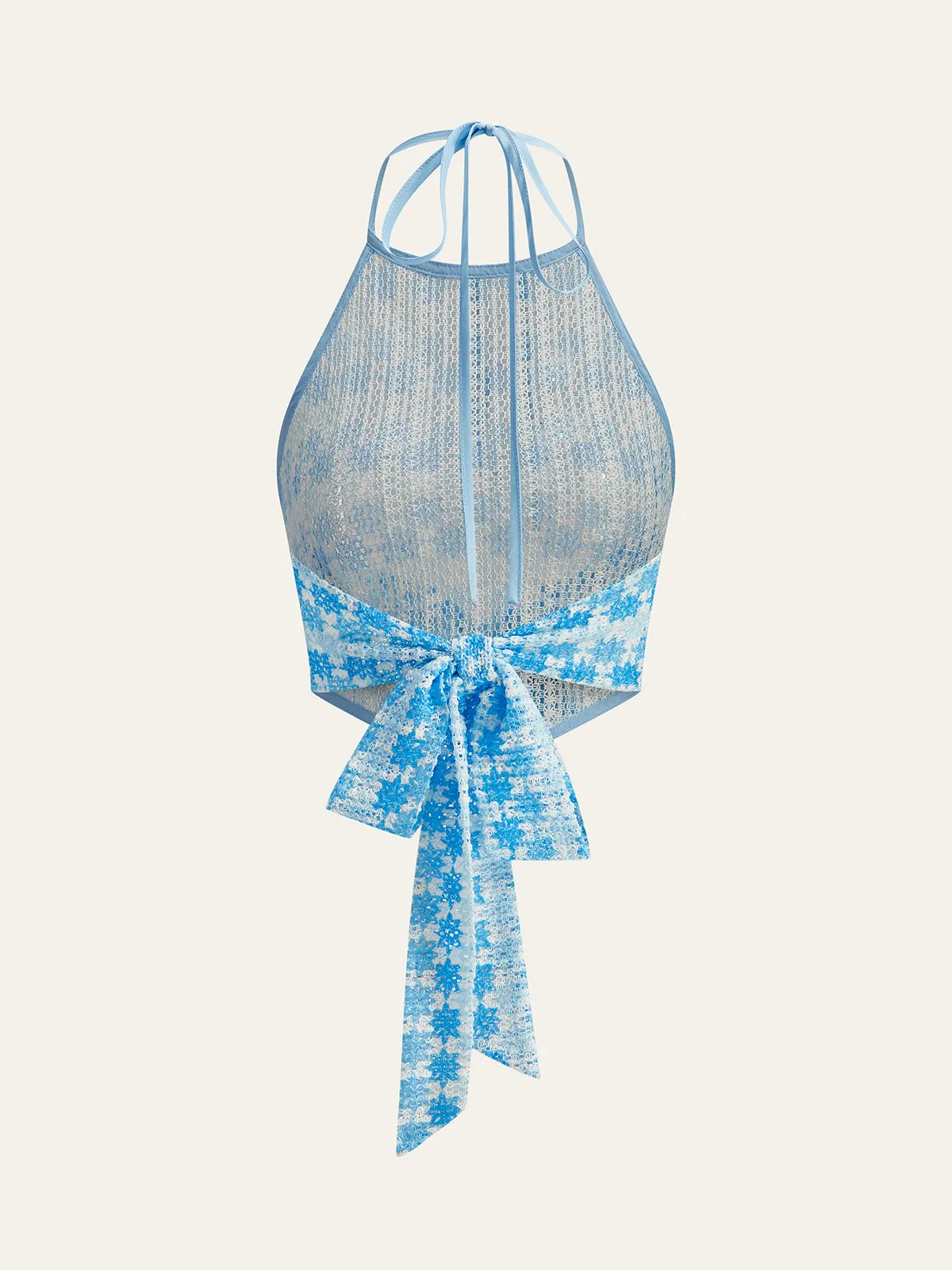 Tie-Back Crochet Halter Pants Set sold by COMMENSE product image thumbnail 3