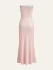 Strapless Floral Print Dress sold by COMMENSE