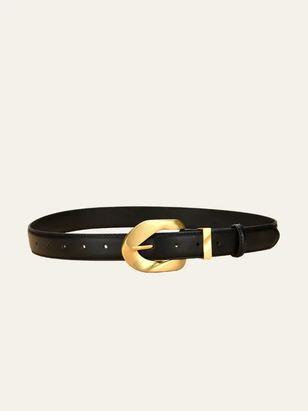 Statement Golden Buckle Waist Belt sold by COMMENSE