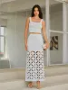 Cut-Out Pattern Maxi Skirt Set sold by COMMENSE