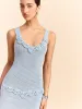 Crochet Embellished Sleeveless Maxi Dress sold by COMMENSE