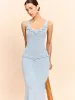 Crochet Embellished Sleeveless Maxi Dress sold by COMMENSE