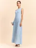 Sleeveless Knit Eyelet Pleated Maxi Dress sold by COMMENSE