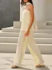 Mid-Rise Vertical Pleated Pants sold by COMMENSE