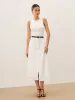 Cotton & Linen Button-Front Sleeveless Dress Without Belt sold by COMMENSE