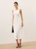 Cotton & Linen Button-Front Sleeveless Dress Without Belt sold by COMMENSE