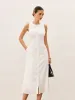 Cotton & Linen Button-Front Sleeveless Dress Without Belt sold by COMMENSE