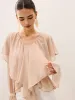 Semi-Sheer Ruffle Layered Chiffon Blouse sold by COMMENSE