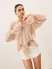 Semi-Sheer Ruffle Layered Chiffon Blouse sold by COMMENSE