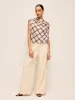 Sleeveless Plaid Backless Chiffon Shirt sold by COMMENSE