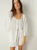 Button-Front Loose-Fit Shorts Set sold by COMMENSE
