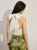 Cross Halter Cut-Out Tank Top sold by COMMENSE