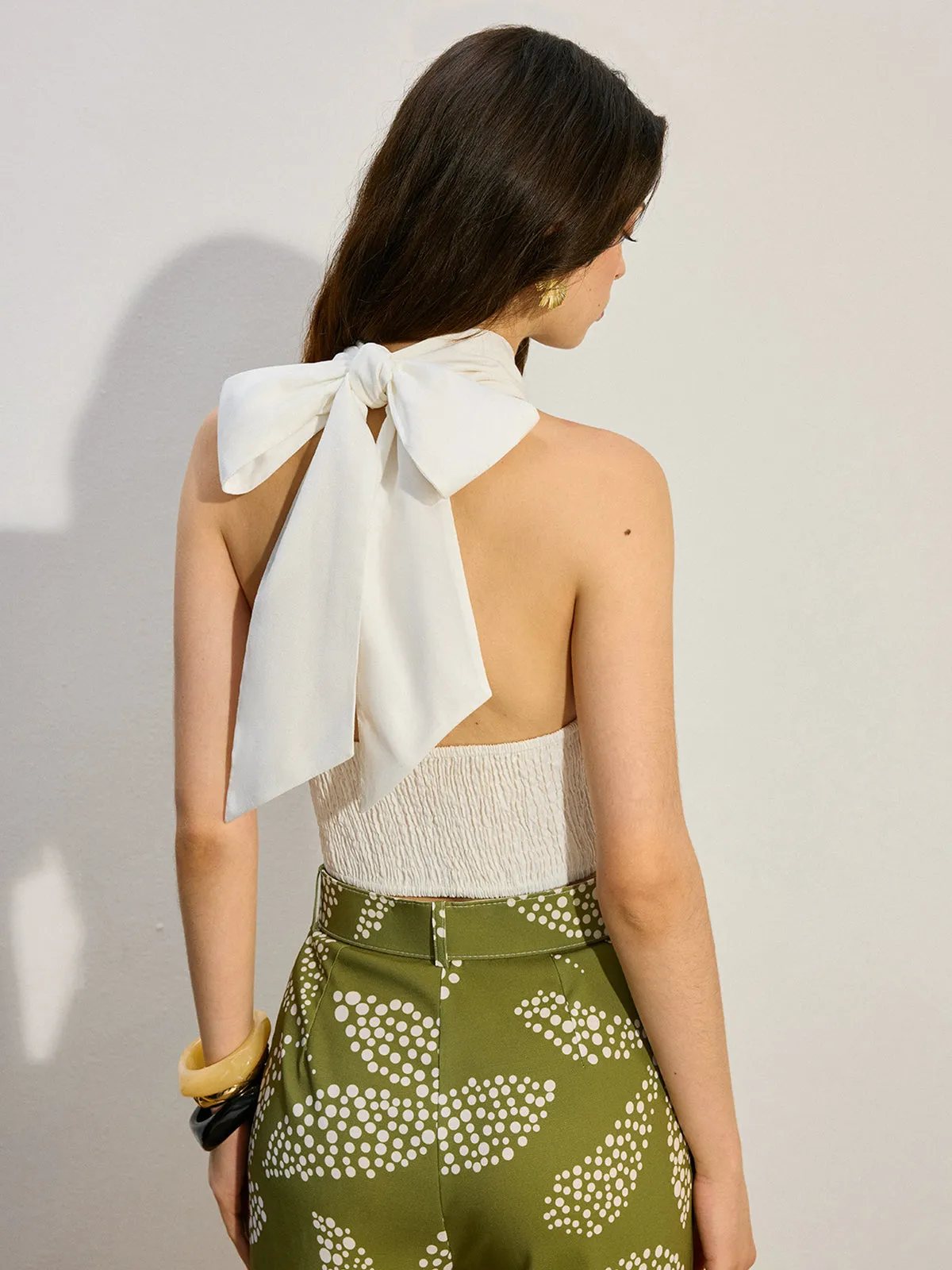 Cross Halter Cut-Out Tank Top sold by COMMENSE product image thumbnail 5